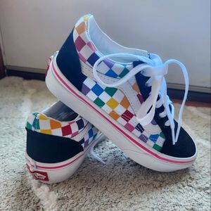 VANS KIDS OLD SKOOL CHECKERBOARD SHOE